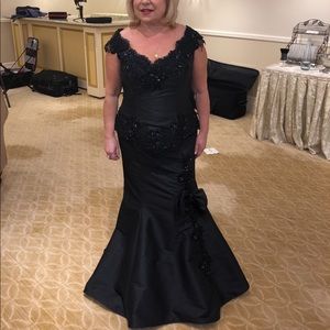 Mother of the bride black gown